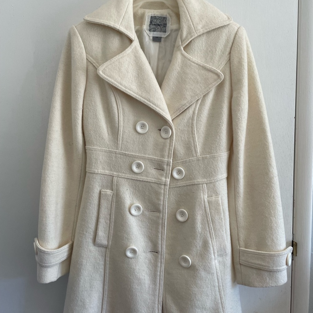 White pea coat